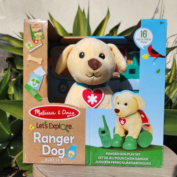Melissa & Doug Let's Explore Ranger Rescue Dog Pretend Play Set Gear Puppy Camp - Picture 1 of 7
